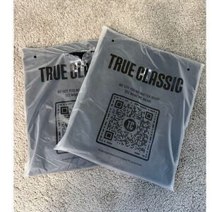 New True Classic 2 Pack Mens T-Shirt Black Crew Neck Basic Tee XXL Tall